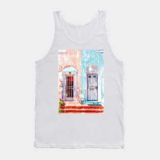 Twin Townhouse Doors Vintage In Washington Tank Top